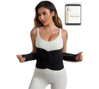 Mama Stuff BellyHug - Fascia Post Parto per Recupero Addominale | Pancera Contenitiva Ideale Dopo Cesareo, Compressione Regolabile e Traspirante (Nero, 2XL)