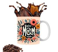 Mama-Tassen Für Frauen - Keramiktasse Kaffeetassen - Espressotasse "Best Mom Ever", 350 ml -Trinkbecher, Lustige Tasse, Muttertagsdekoration, Strumpffüller | Muttertagstasse