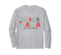 Mama The Real Santa Funny Christmas Family Design Maglia a Manica