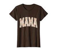 Mama Wildflower Floral Boho Botanical Vintage Mother Design Maglietta