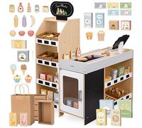 Mamabrum Bancarella in Legno Gioco Educativo per Bambini con Accessori - Gioco Creativo dai 3 Anni