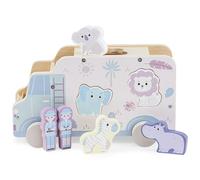 Mamabrum Camion Safari in Legno - Selezionatore di Animali, Giocattolo Educativo Montessori, Puzzle e Auto per Bambini, Divertente e Interattivo