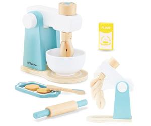 Mamabrum Cucina Legno per Bambini - Set Cucina con Frullatore Giocattolo e Accessori - Gioco Educativo Montessori in Legno Naturale dai 3 Anni