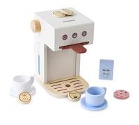 Mamabrum Macchina da Caffè in Legno per Bambini 3+, Gioco di Ruolo Barista con Accessori, Macchina da Caffè a Capsule Giocattolo Creativo