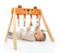 Mamabrum Supporto educativo in legno per bambini palestra per bambini sensoriale con pendenti montessori motore piccolo sviluppo dalla nascita di orsacchiotto