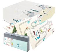 Mamabrum Tappetino da Gioco Pieghevole per Bambini, 200 x 180 x 1 cm, in Schiuma Impermeabile, Portatile e Non Tossico, Ideale per Pavimenti, Spesso e Allargato