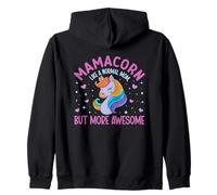 Mamacorn come una mamma normale ma più fantastica Felpa con Cappuccio