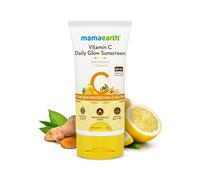 Mamaearth Daily Glow Protezione Solare SPF 50 P con Vitamina C e Curcuma ...