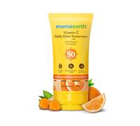 Mamaearth Protezione Solare Quotidiana 50g SPF 50 spf con Vitamina C e Curcuma