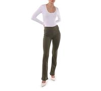 MAMAJEANS Amalfi - Jeans Pull on Donna Bootcut, Jeans Senza Bottoni Elasticizzato a Vita Alta, Zampa di Elefante - Made in Italy (L - 46, Aparago)