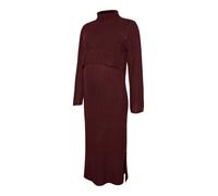 Mamalicious Mamalicious Maternity and Nursing Long Sleeve Knitted Midi Dress rosso