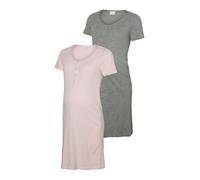 MAMALICIOUS Camicia da notte 'MLMIRA' grigio sfumato / rosa pastello Donna MAMALICIOUS S
