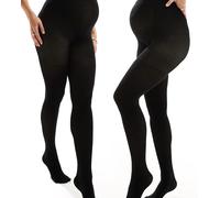 Mamalicious - Confezione da 2 collant premaman 200 denari neri-Nero L-XL
