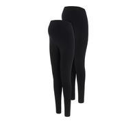 MAMALICIOUS Mlemma Long Leggings 2-p A. E. Noos, Nero/Confezione: Nero, L Donna