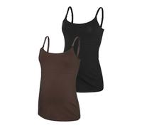 Mamalicious Kerrie Maternity Sleeveless T-shirt Marrone,Nero XS Donna