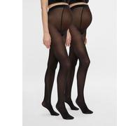 Mamalicious Mamalicious Maternity 50D Collant sopra il pancione 2 Confezione Nero