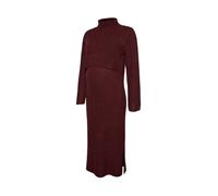 Mamalicious Mamalicious Maternity and Nursing Long Sleeve Knitted Midi Dress rosso