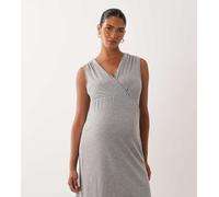 MAMALICIOUS Maternity camicia da notte premaman a portafoglio grigio chiaro mélange XL