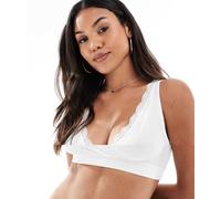Mamalicious Maternity - Confezione da 2 reggiseni da notte per l'allattamento bianco e nero con finiture in pizzo S