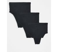 Mamalicious Maternity - Confezione da 3 slip neri sgambati a vita alta-Nero S-M