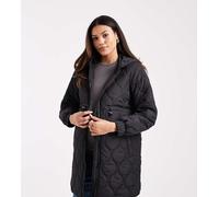 Mamalicious Maternity - Giacca 3 in 1 nera con parte anteriore rimovibile e trapuntatura a cipolla-Nero XS
