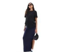 Mamalicious Maternity - Gonna lunga senza cuciture con fascia sopra il pancione blu navy L-XL