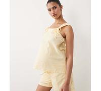 Mamalicious Maternity - Pantaloncini in seersucker giallo a righe in coordinato M