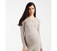 Mamalicious Maternity - Top a maniche lunghe a 2 funzioni per l'allattamento color kaki mélange con bottoni sul davanti in coordinato-Verde XL