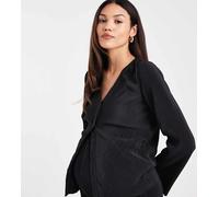 Mamalicious Maternity - Top con pancione esposto plissé nero M