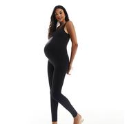 Mamalicious Maternity - Tuta jumpsuit senza maniche nera senza cuciture-Nero L-XL