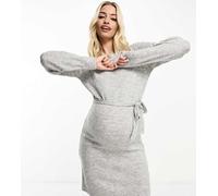 Mamalicious Newanne Maternity Long Sleeve Dress Grigio L Donna,Bambina