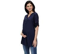 MAMALICIOUS NOS Donna Mlmercy 3/4 Woven Tunic Noos Eco A. Camicetta Lunga Not Applicable, Navy Blazer, M
