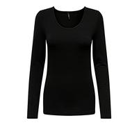 MAMALICIOUS - Top da Donna Onllive Love LS O-Collo, Confezione da 3, Black/Pack:2 Black, M