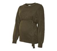 MAMALICIOUS Vasca da Bagno da Donna L/S Knit Top A. Noos, Foglia di Vite, XL