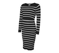 Mamalicious Abito in maglia New Siv June Manica lunga Midi Nero/Offwhite L