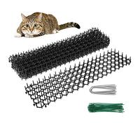 Mamamax 10pcs Pic Anti Gatto con Punta 49x14 cm Repellente Gatto Esterno Tappeto Anti-Gatto di Spine Griglia da Giardino Anti Cani per Casa Recinzione da Giardino