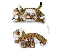 Mamanimals Tiger - Peluche a forma di tigre, con 2 tigri, per bambini nella pancia con chiusura lampo, per mammiferi magnetici, set di peluche di alta qualità per bambini