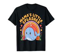 Mama's Little Slasher Cute Whale Mom Kids Maglietta