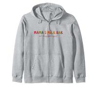 Mamas Milk Bar Allattamento Al Seno Mamma Divertente Mangiare Sonno Feed Ripetere Felpa con Cappuccio