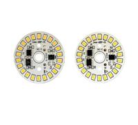MAMA'S PEARL 2 pezzi LED Lampadina Patch Lampada SMD Piastra Circolare Modulo Sorgente Luminosa Piastra for Lampadina AC 220V Led Chip Faretto Downlight Lampada LED(5W-220V,Cold White)