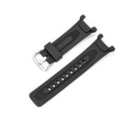 MAMA'S PEARL Adatto For CASIO For PRG-240/PRG-40/PAG-40 Cinturino For Orologio In TPU Con Interfaccia Specializzata, Cinturino In Resina, Fibbia In Acciaio Inossidabile(Black-silver buckle)