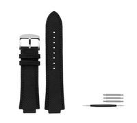 MAMA'S PEARL Adatto For Cinturino For Orologio For Casio Edifice EFB-680 ECB-10PB/DP/YD/HR GST-B400 26x14mm 26x12mm Cinturino For Orologio Da Uomo In Nylon Convesso In Pelle(Black pin,26.14mm)