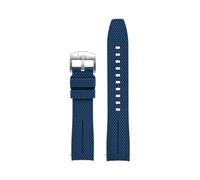 MAMA'S PEARL Cinturino For Orologio Con Estremità Curva Da 20 Mm, Adatto For Omega X, Adatto For Swatch, Fit For MoonSwatch Planet, Adatto For Seamaster 300, Rolex, Cinturino In Gomma.(Royal blue)