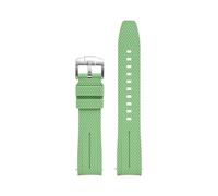 MAMA'S PEARL Cinturino For Orologio Con Estremità Curva Da 20 Mm, Adatto For Omega X, Adatto For Swatch, Fit For MoonSwatch Planet, Adatto For Seamaster 300, Rolex, Cinturino In Gomma.(Light green)