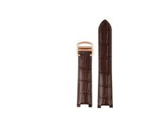 MAMA'S PEARL Cinturino For Orologio For Cartier Fit For PASHA Con Tacca In Pelle For Uomo E Donna, 21x15m, 20x12mm, 18x10mm, Accessori For Cinturini Da Polso(Brown-rose gold,20.12mm)