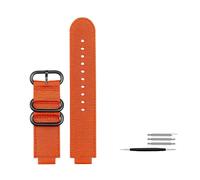 MAMA'S PEARL Cinturino for orologio traspirante da 16 mm adatto for Casio Ga900 Ga700 GA-110 GA-100 GA-120 for cinturino in nylon G-SHOCK con fibbia in acciaio inossidabile(Orange black buckle)