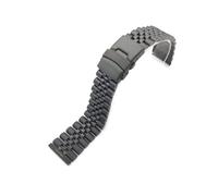 MAMA'S PEARL Cinturino In Acciaio Da 20 Mm E 22 Mm, Cinturino Universale Di Ricambio In Metallo, Adatto For Seiko Watch Band, Fit For Samsung Galaxy Watch 3.(Black,20mm)