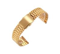 MAMA'S PEARL Cinturino In Acciaio Inossidabile Da 12 Mm, 14 Mm, 16 Mm, 18 Mm, 20 Mm, Adatto For Huawei GT2, Cinturino Di Ricambio For Uomo E Donna In Metallo.(Gold,16mm)