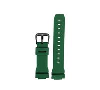 Mama's Pearl Cinturino in Gomma da 16 Mm Adatto for Casio G-Shock GM GA 2100 GA5600 Serie 6900 Sport A Sgancio Rapido Accessori for Orologi con Cinturino Impermeabile(Green Black Buckle)