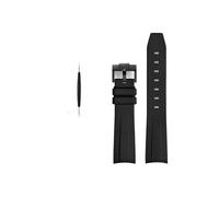 MAMA'S PEARL Cinturino In Gomma For Rolex, Adatto For Omega X, Adatto For Swatch, Adatto For Joint-Moon, Cinturino For Orologio Sportivo Impermeabile Da 20 Mm Con Estremità Curva.(Black BK buckle)
